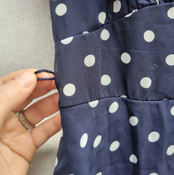 Girls ruffle flutter flowy polka dot dress size 7 - Picture 3 of 11